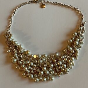 Charter Club Silver toned faux Pearl Necklace